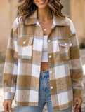 Casual plaid loose-fitting shirt for women