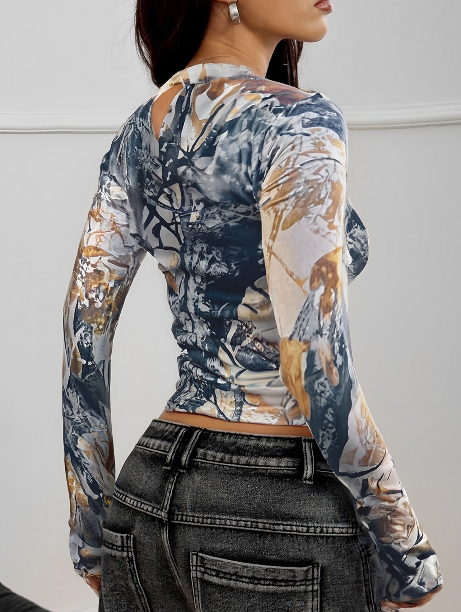 Spicy Print Long-Sleeved Women's Base Layer T-Shirt