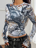 Spicy Print Long-Sleeved Women's Base Layer T-Shirt