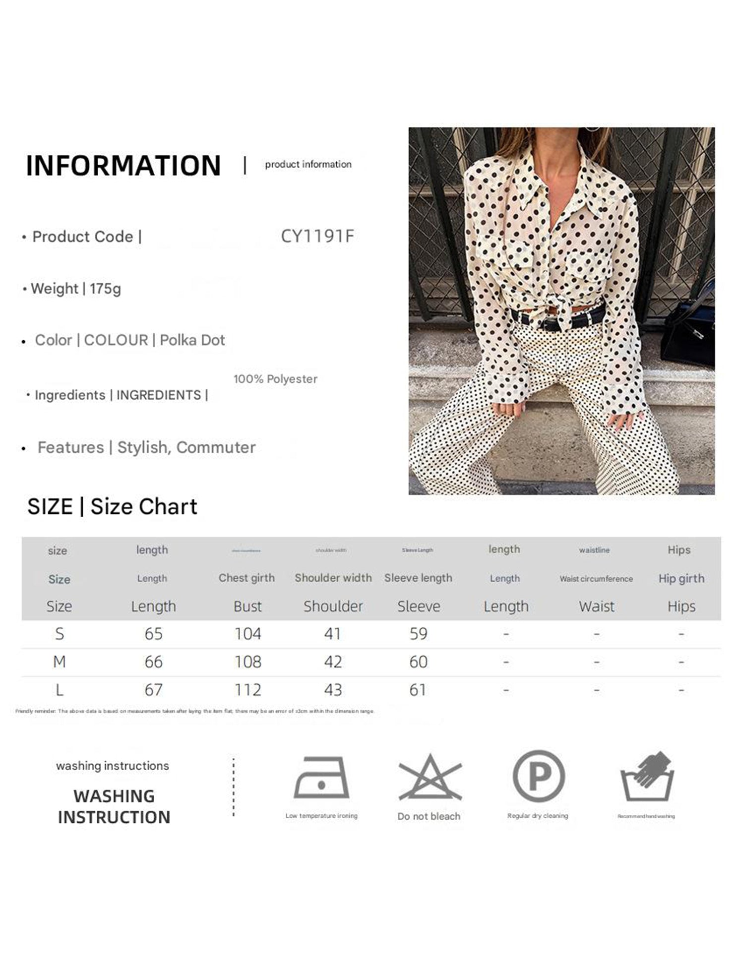 Stylish and versatile polka dot blouse for women_CWTSTL01288