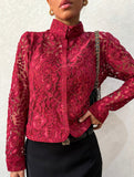 Fashionable lace cardigan, versatile shirt for women_CWTSTL01290