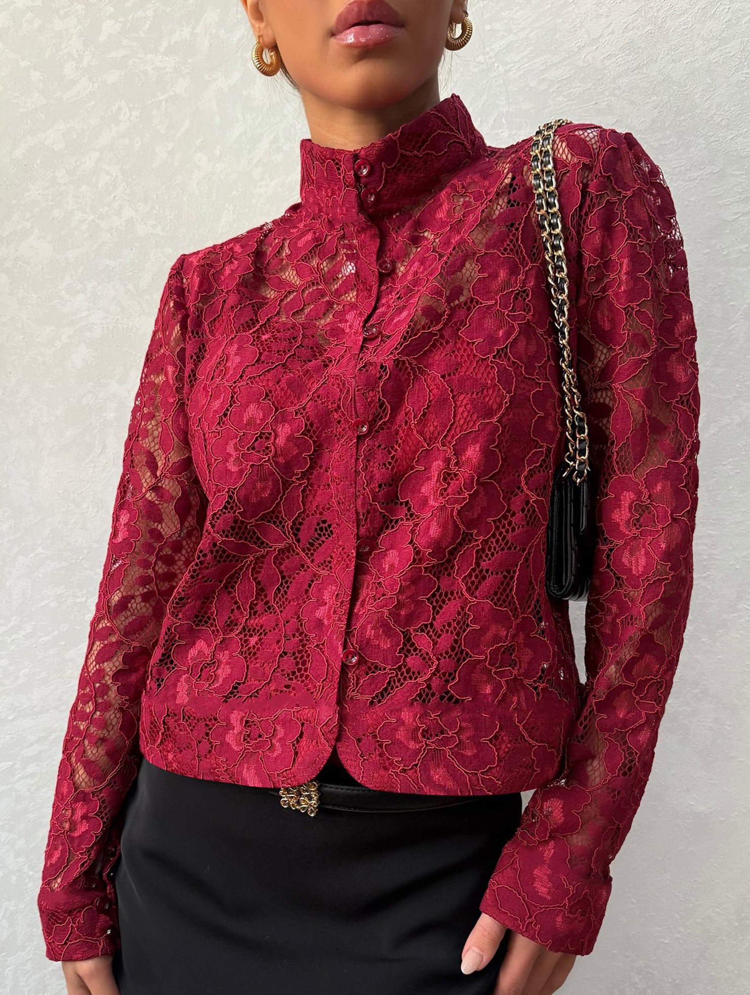 Fashionable lace cardigan, versatile shirt for women_CWTSTL01290