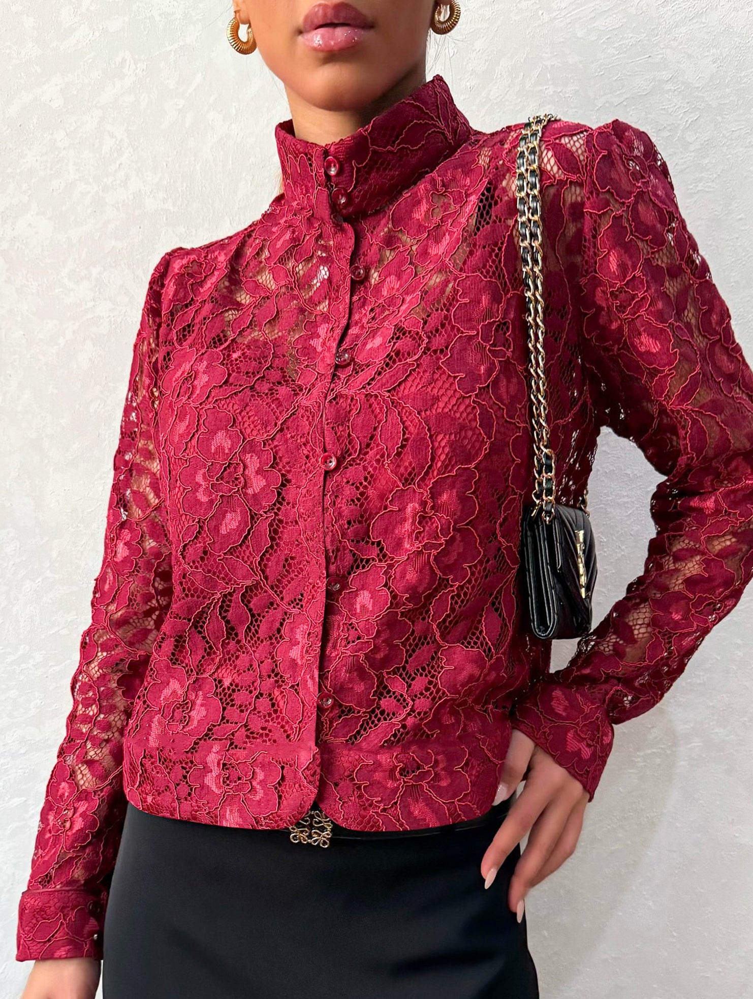 Fashionable lace cardigan, versatile shirt for women_CWTSTL01290