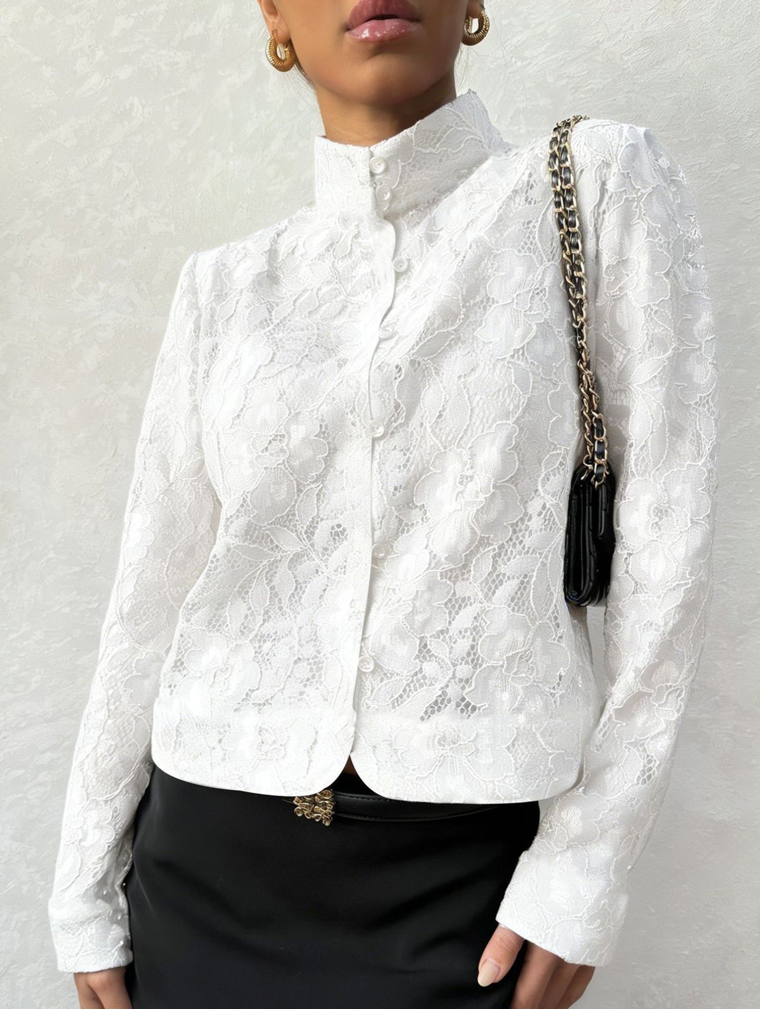 Fashionable lace cardigan, versatile shirt for women_CWTSTL01290