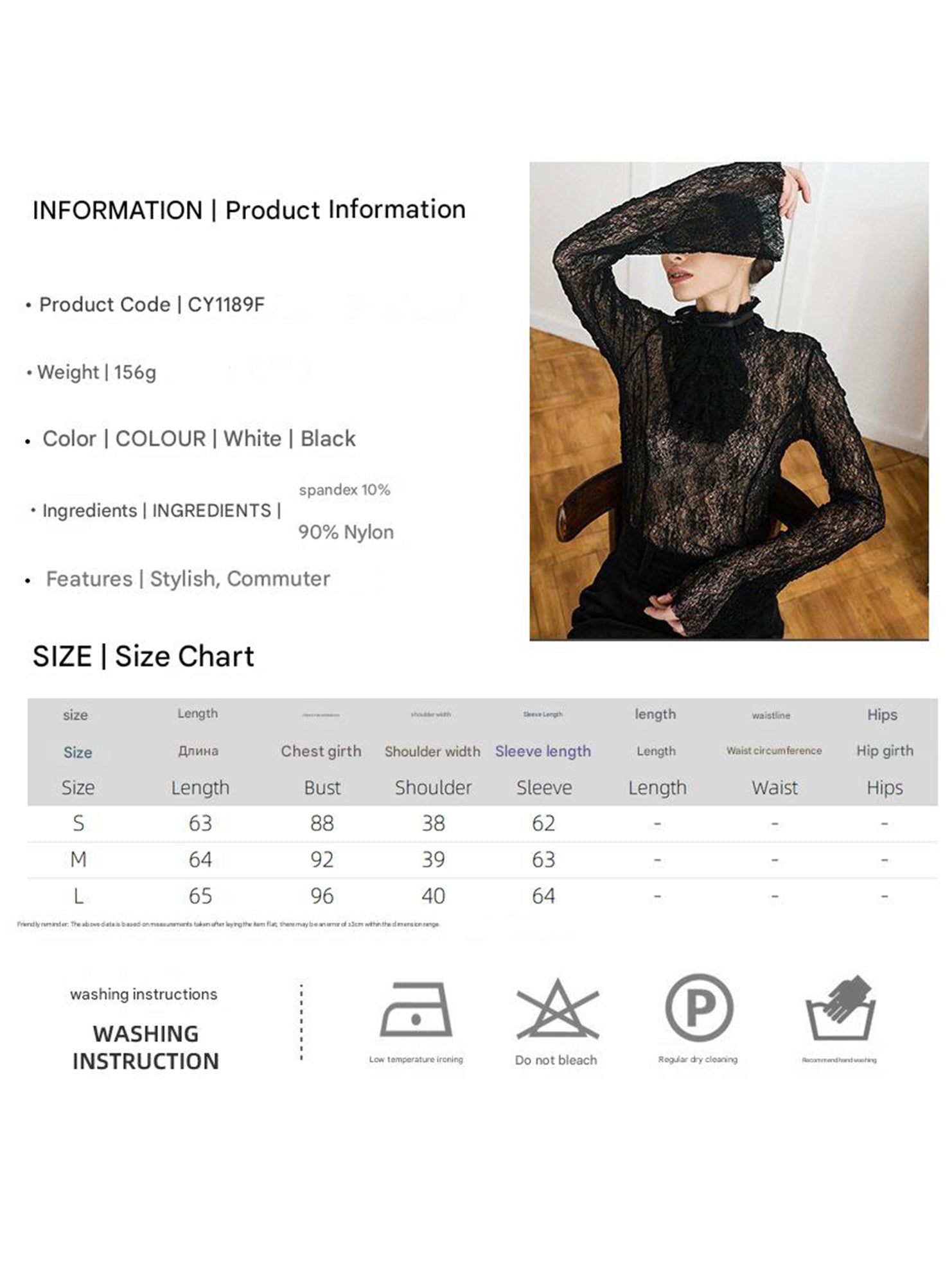 Elegant and stylish lace high-neck blouse for women
