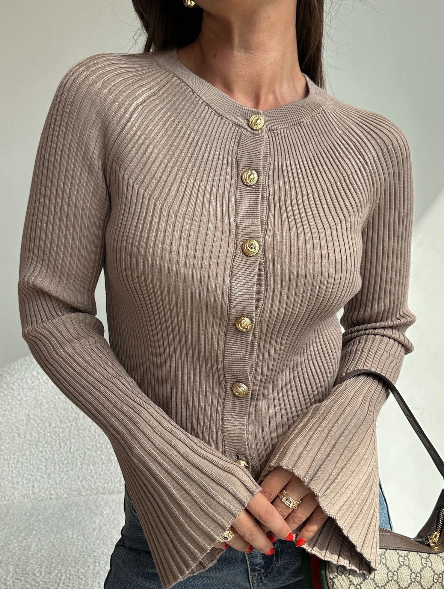 Ribbed base solid color knit top for women_CWTSTL01298