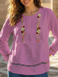 Casual lace patchwork elegant top for women