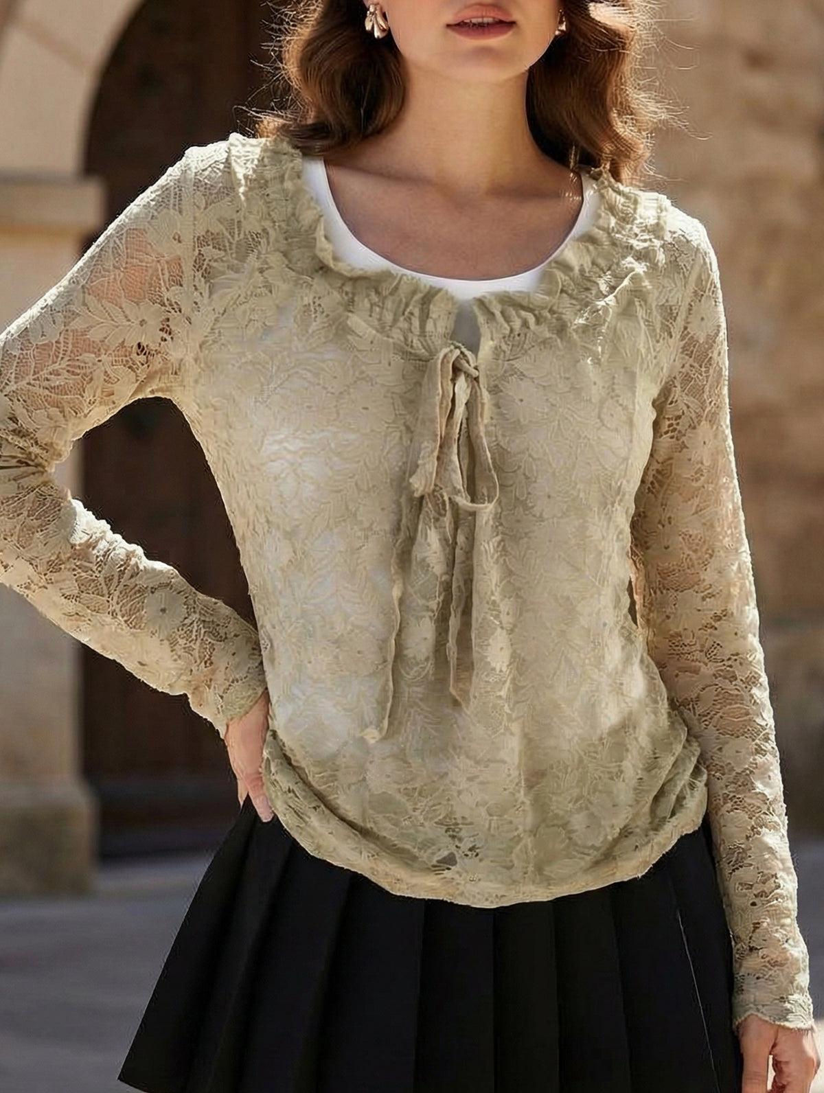 Lace Elegant Pullover Lace Shirt for Women