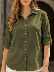 Women's collared zippered pocket shirt_CWTSTL01346