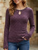French-style slim-fit base layer top for women