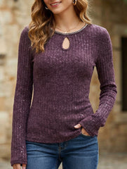French-style slim-fit base layer top for women