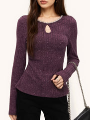 French-style slim-fit base layer top for women