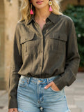 Tencel Linen Utility Pocket Shirt_CWTSTL01383