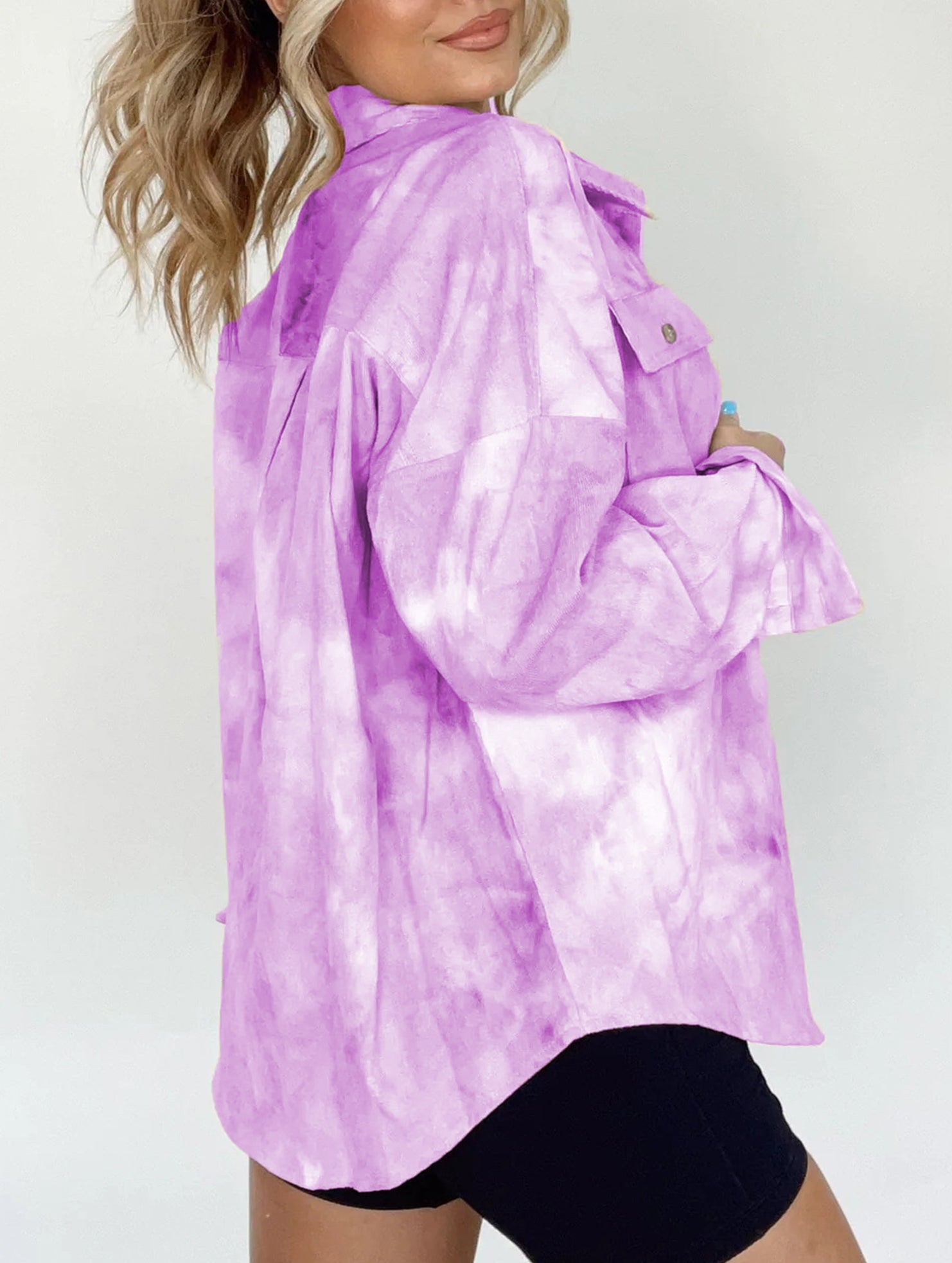 Casual tie-dye loose-fitting shirt for women_CWTSTL01396