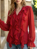 Stylish Women's Top with Lace Flared Sleeves_CWTSTL01400