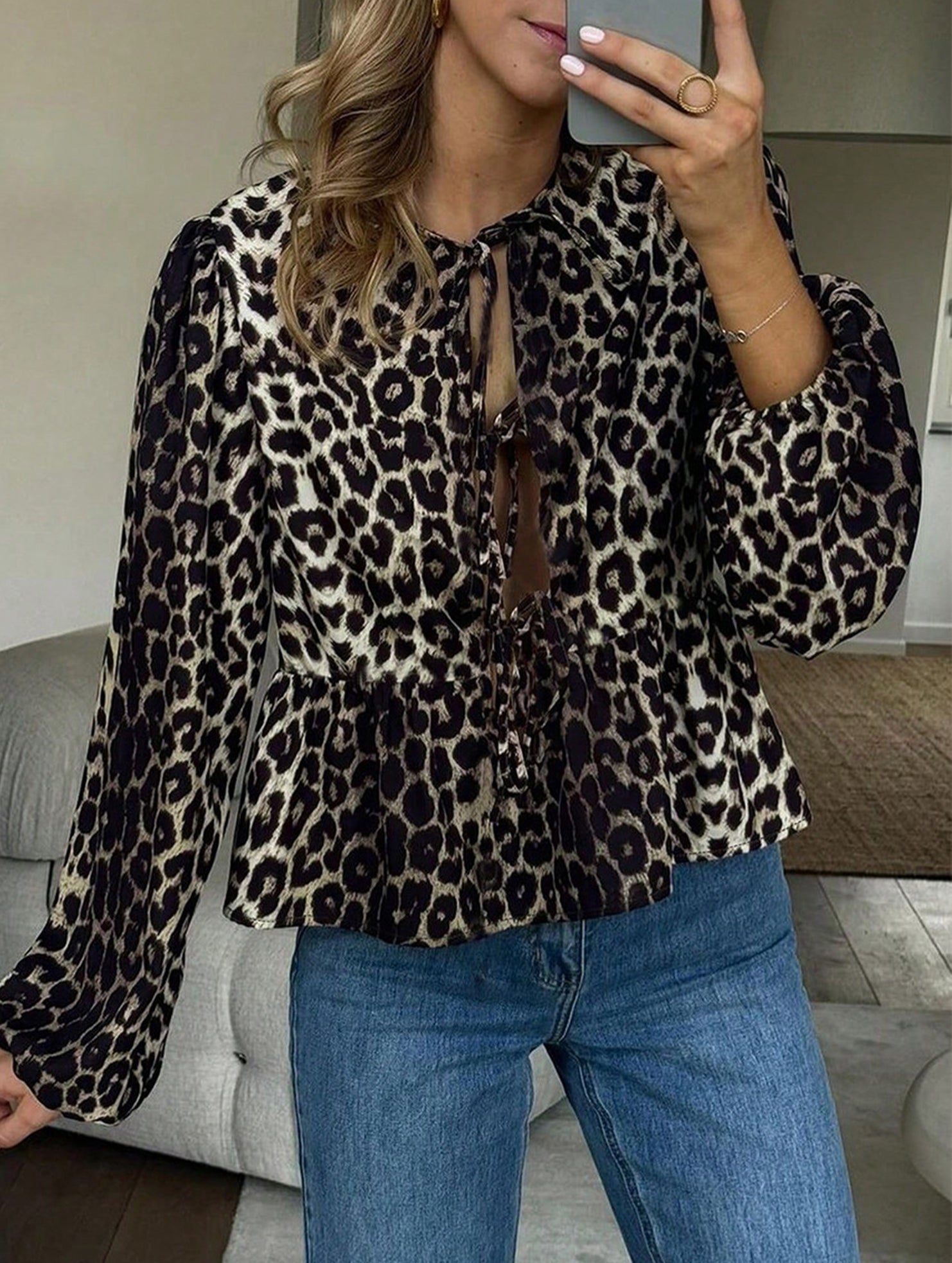Leopard Print Loose Shirt