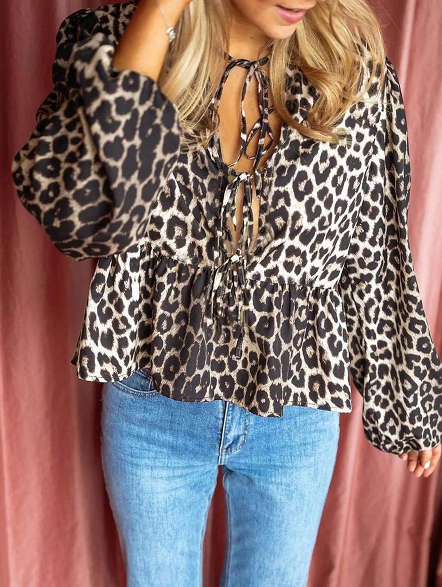 Leopard Print Loose Shirt