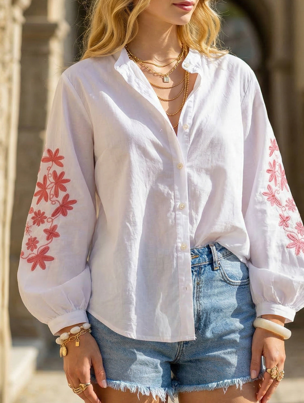 Applique Long Sleeve Shirt