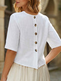 Boho Button Loose Blouse