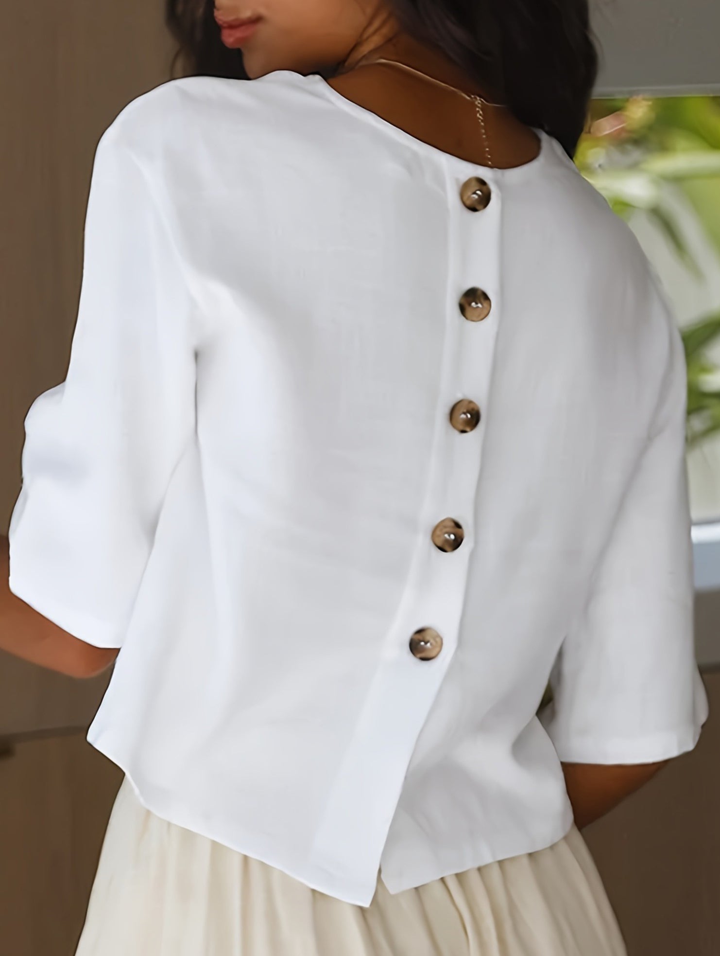 Boho Button Loose Blouse