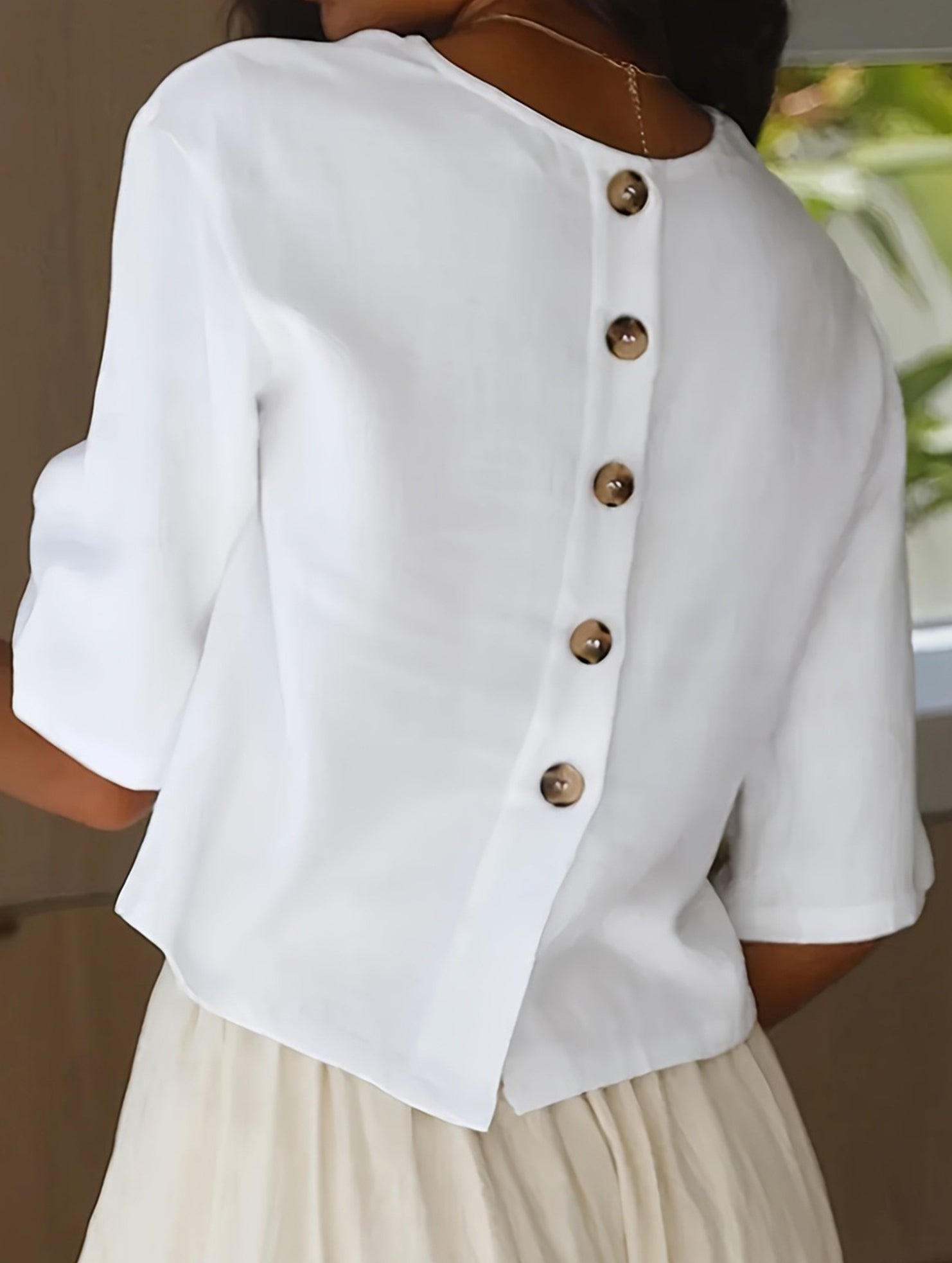 Boho Button Loose Blouse