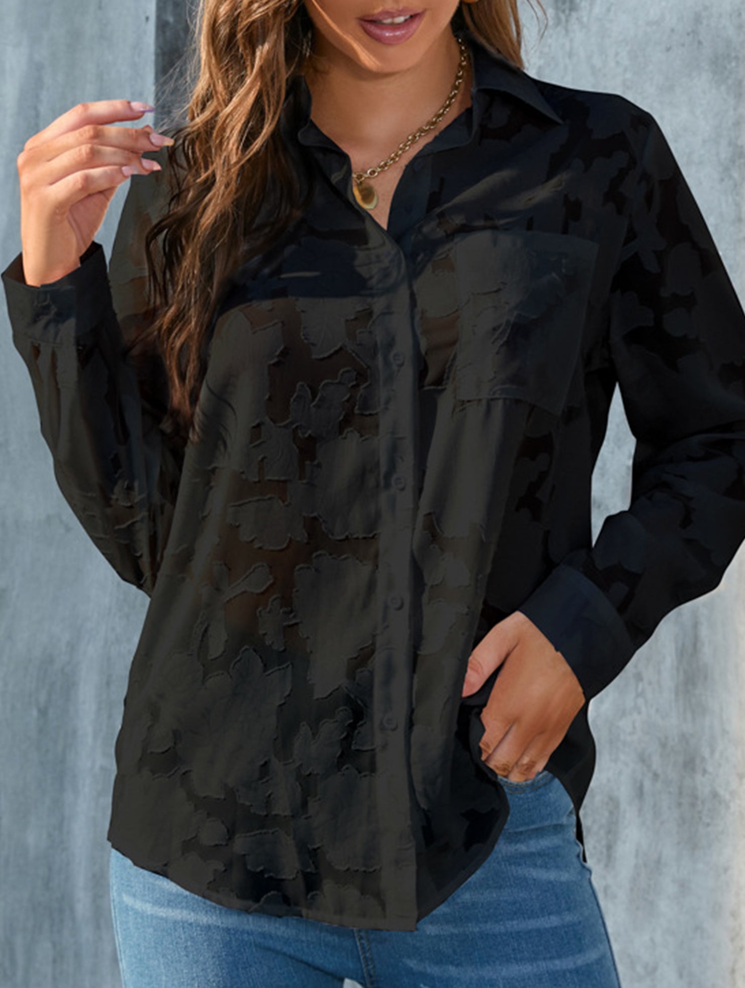 Loose Chiffon Blouse