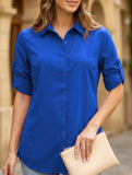 Solid Polo Button Cardigan Shirt