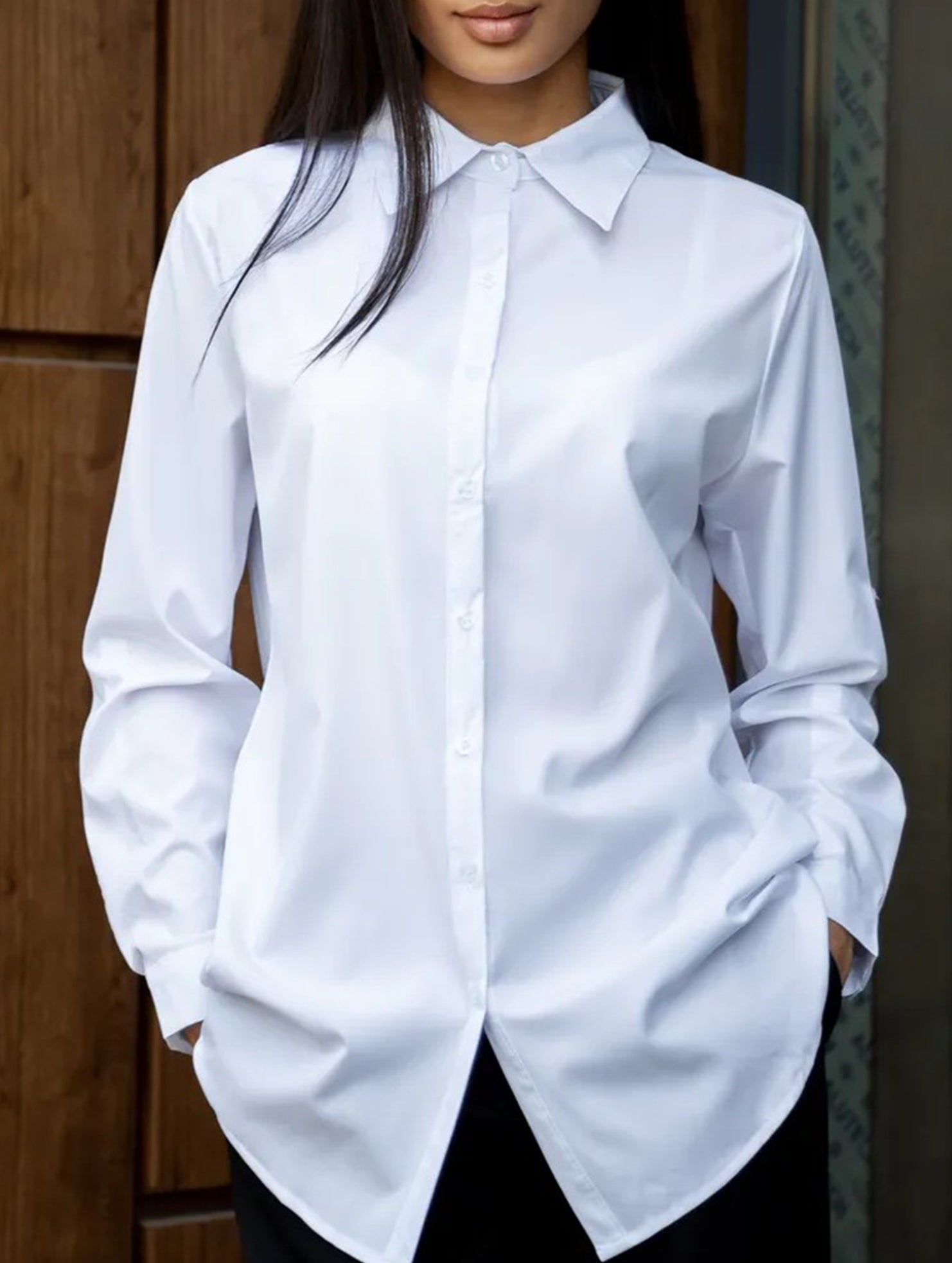 Solid Polo Button Cardigan Shirt