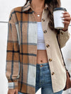 Women Plaid Leopard Buttoned Cozy Fall Shacket_Cwtstl0339