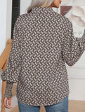 WOMEN'S SHIRT WITH PRINTED LANTERN SLEEVES
