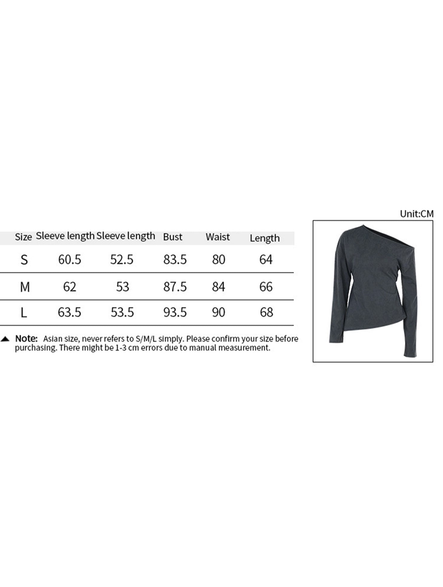 Solid color knit slant shoulder all-in-one casual top