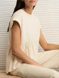Babydoll style thin top with back tie for women