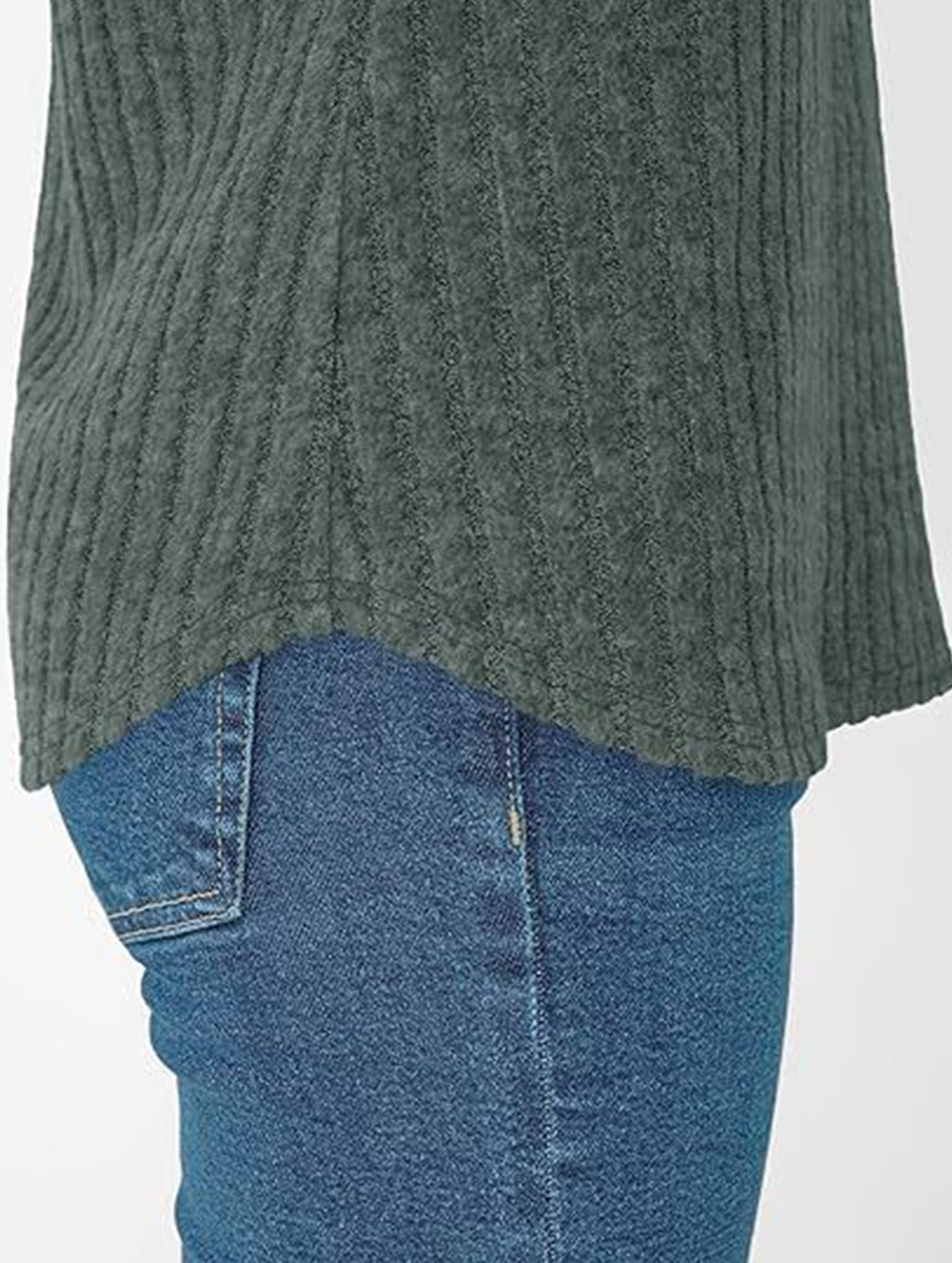 Solid color V-neck casual versatile women's top