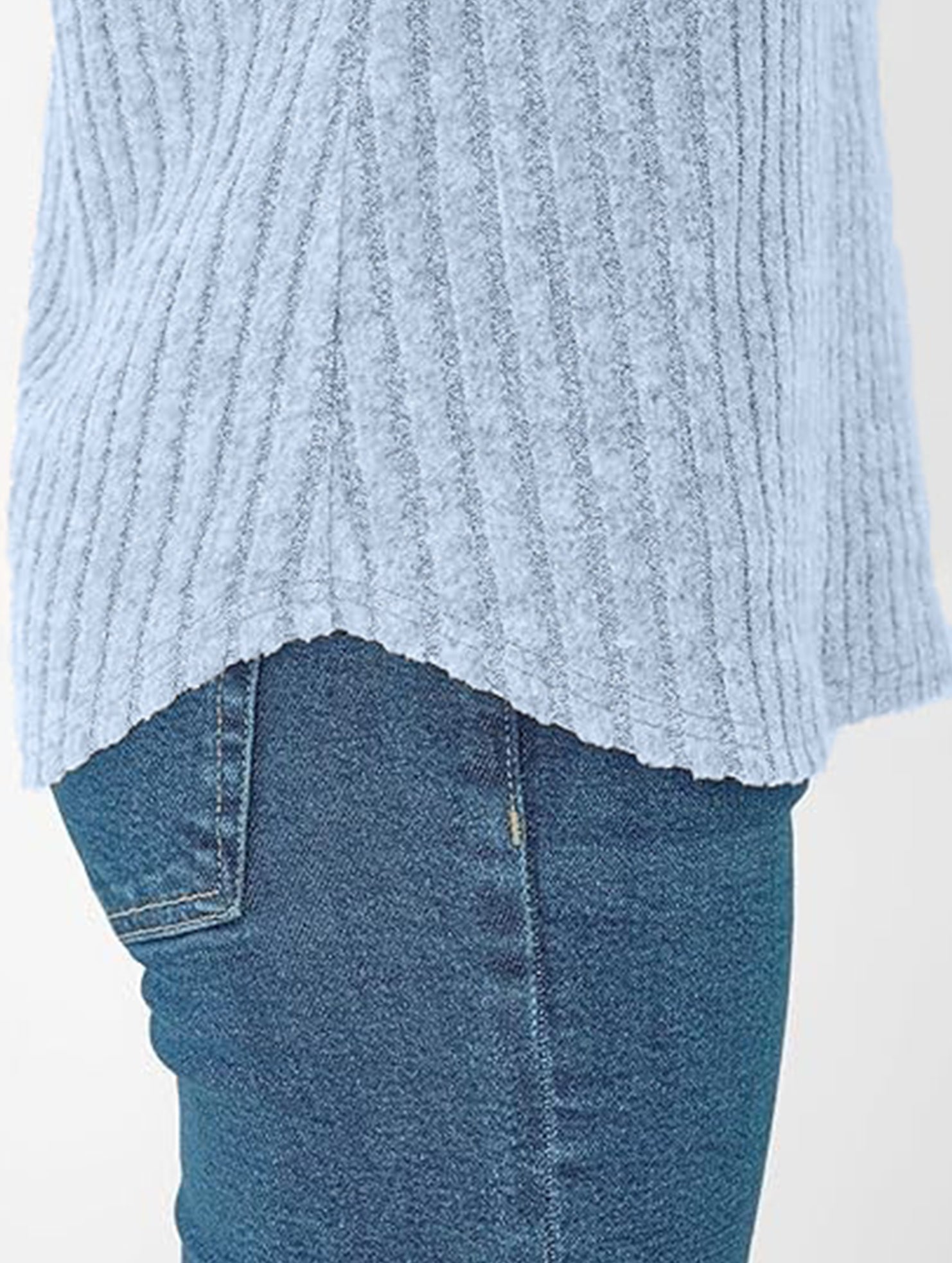 Solid color V-neck casual versatile women's top