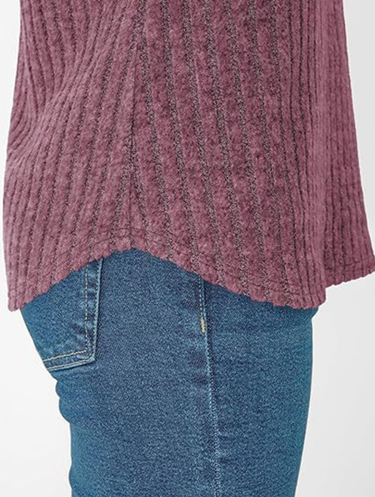 Solid color V-neck casual versatile women's top