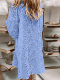 Hollow Flower Button Shirt