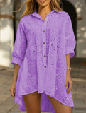 Hollow Flower Button Shirt