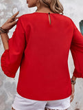 Chiffon Asymmetric Sleeve Blouse