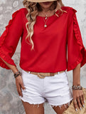 Chiffon Asymmetric Sleeve Blouse