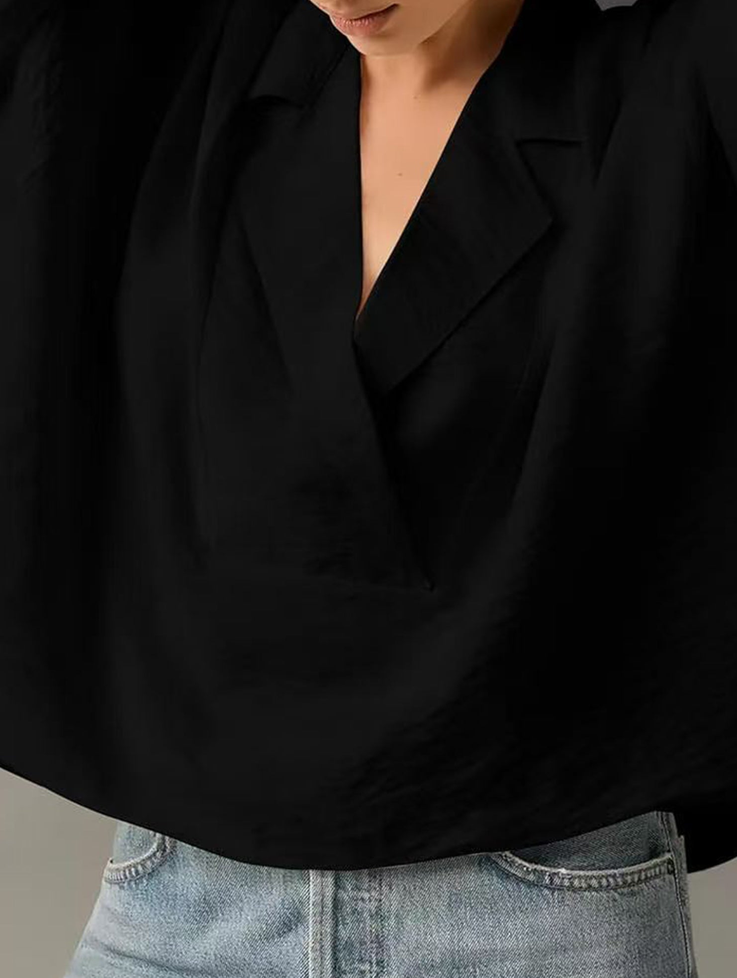 Solid Short Sleeve Lapel Shirt