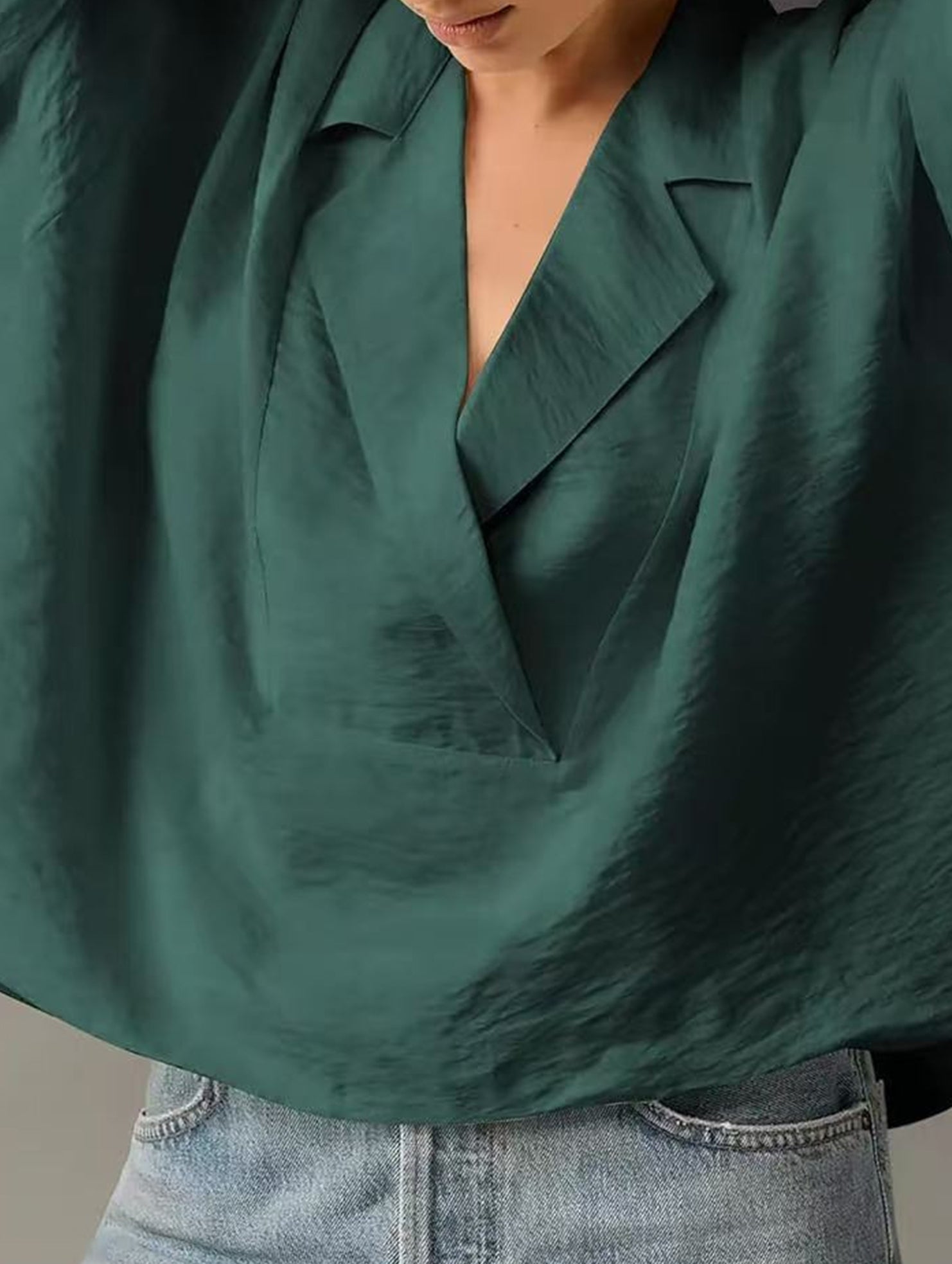 Solid Short Sleeve Lapel Shirt