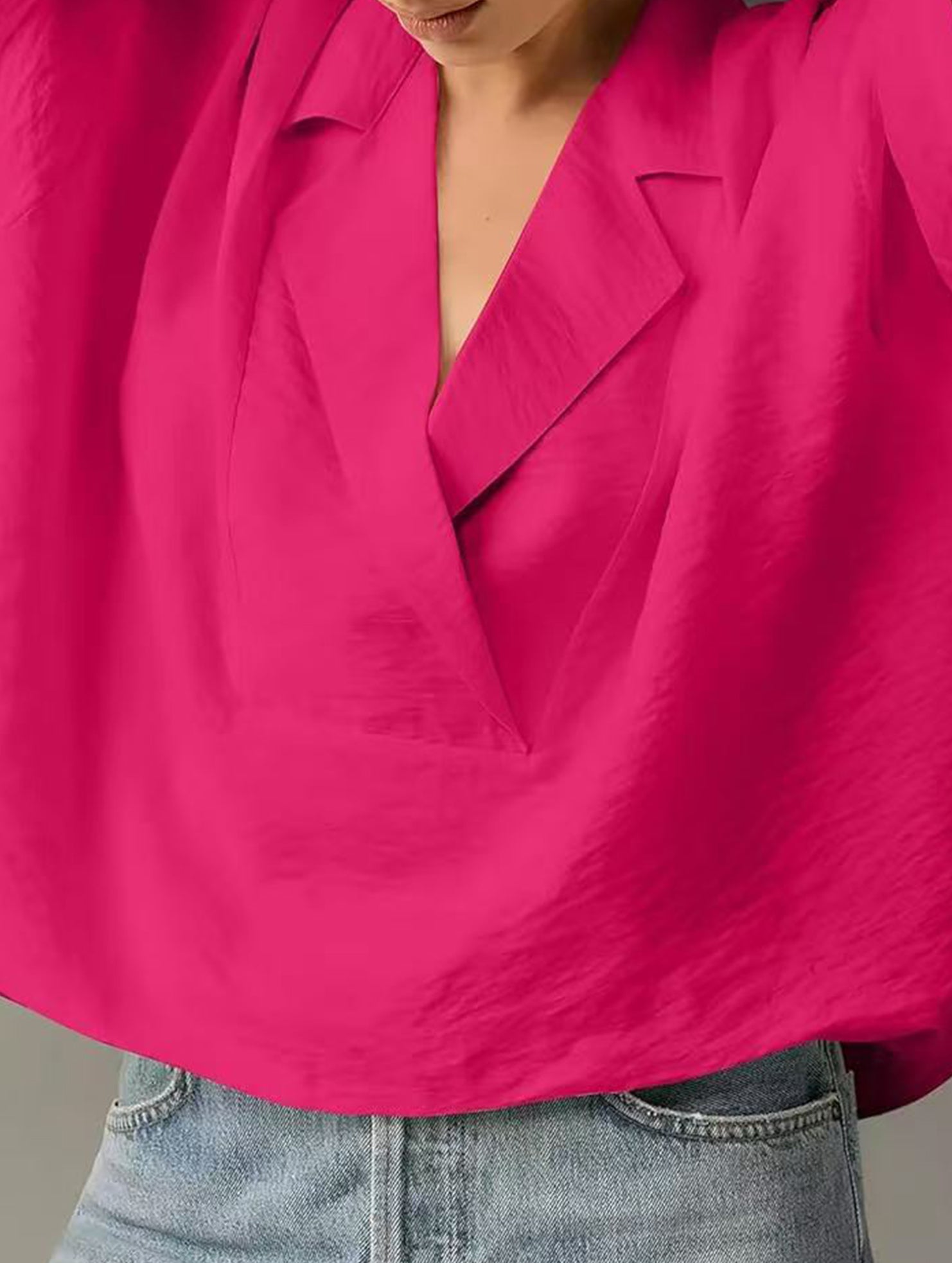 Solid Short Sleeve Lapel Shirt