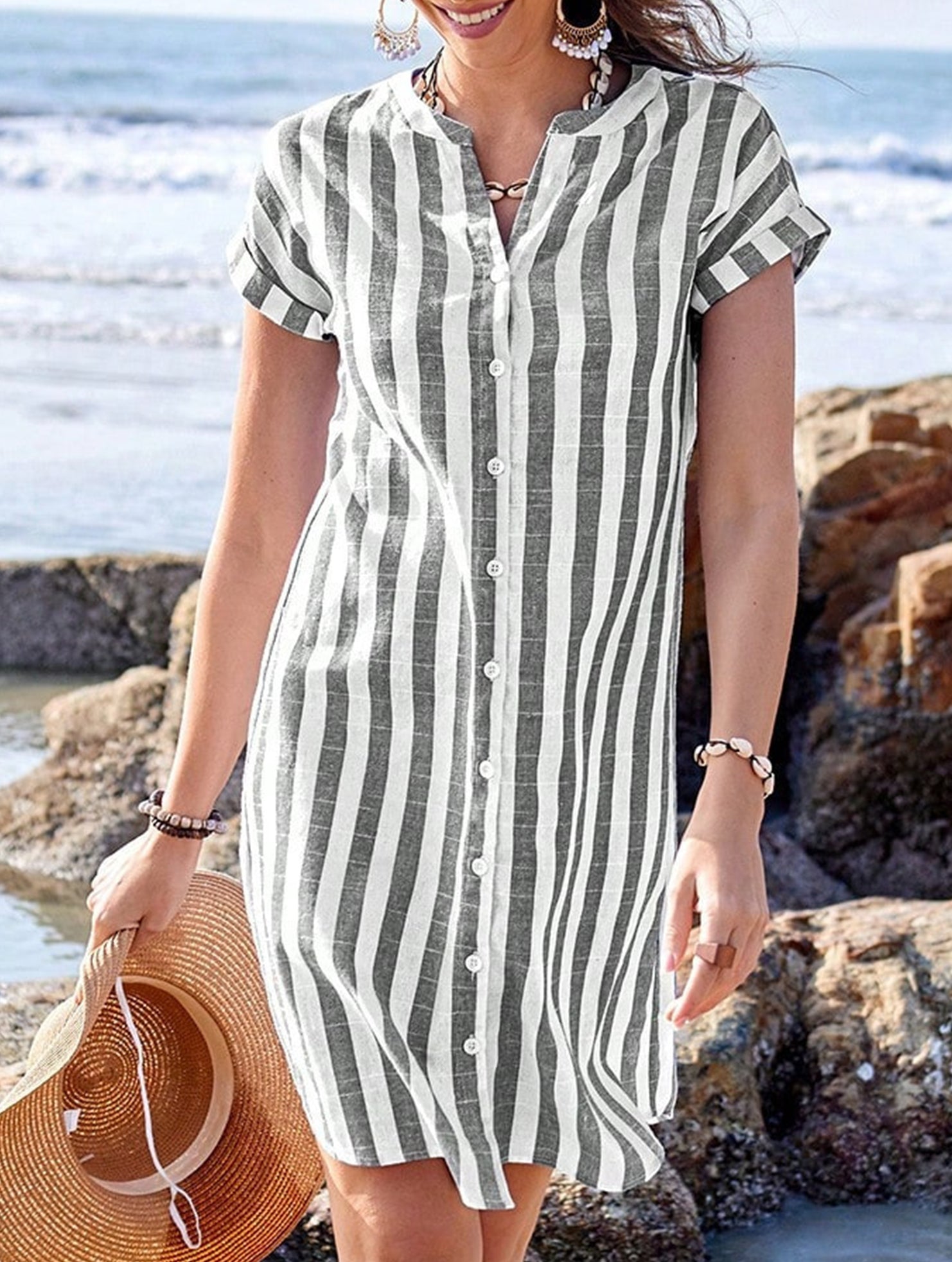 Stripe Loose Casual Shirt