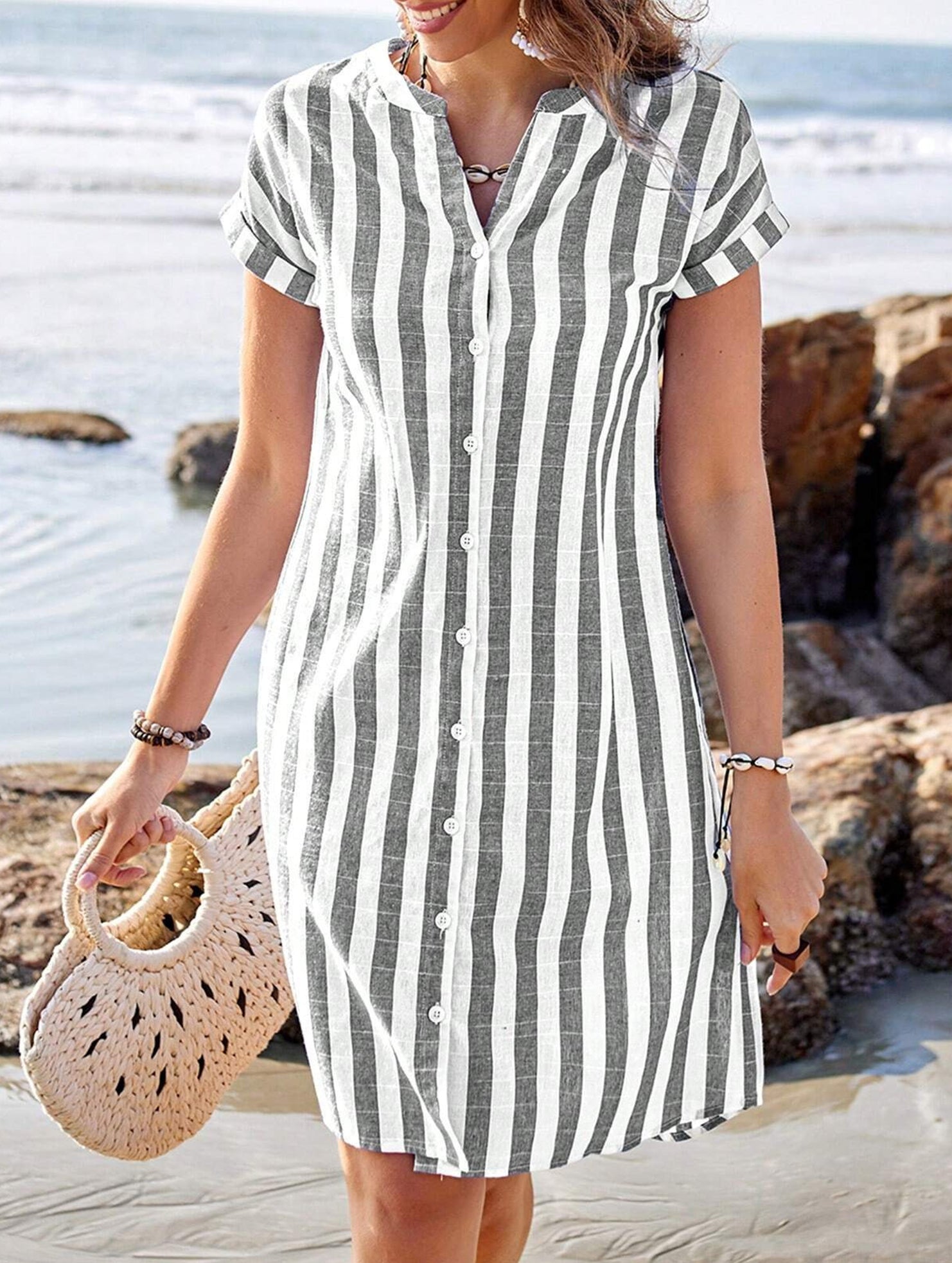 Stripe Loose Casual Shirt