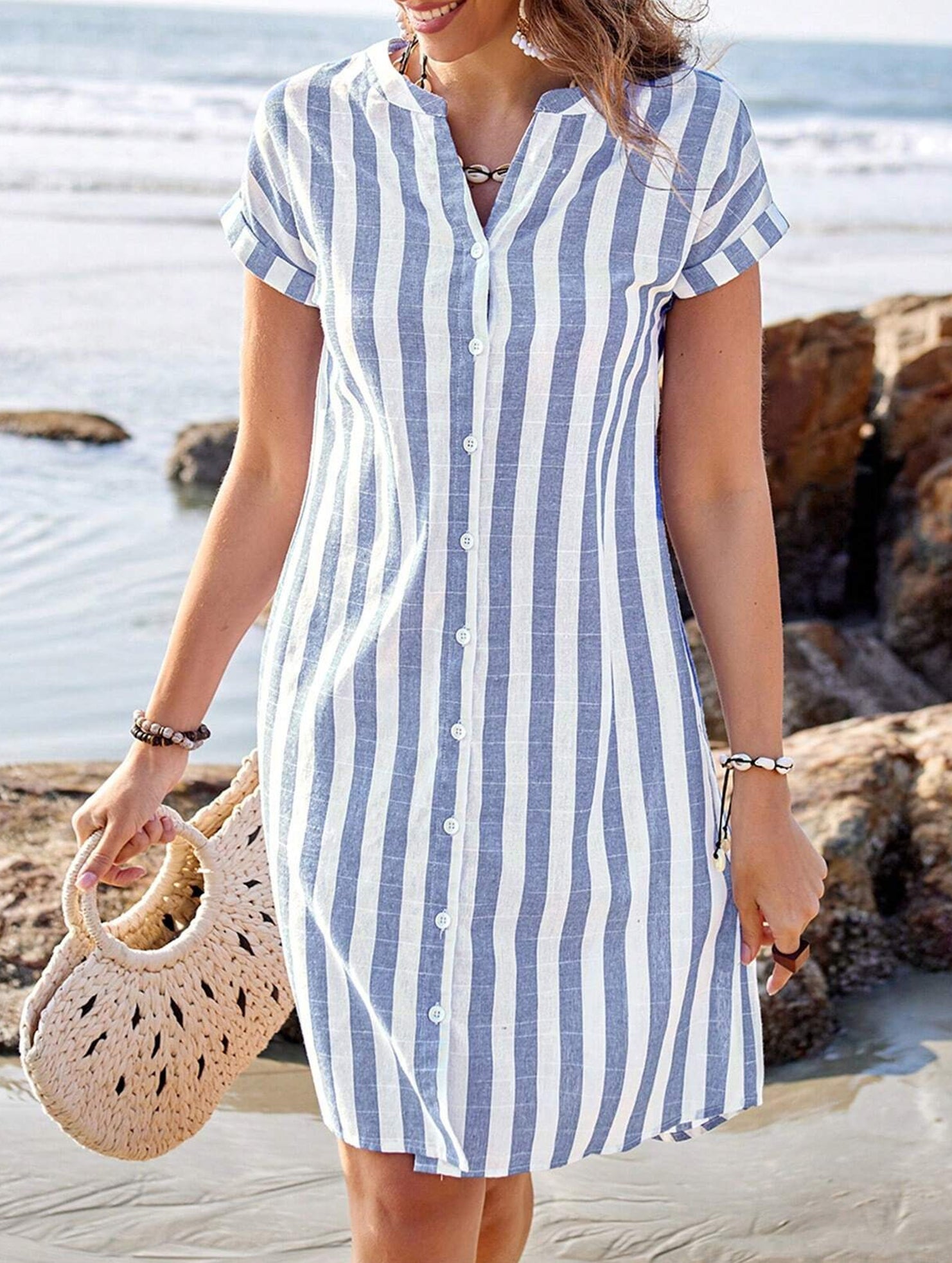Stripe Loose Casual Shirt