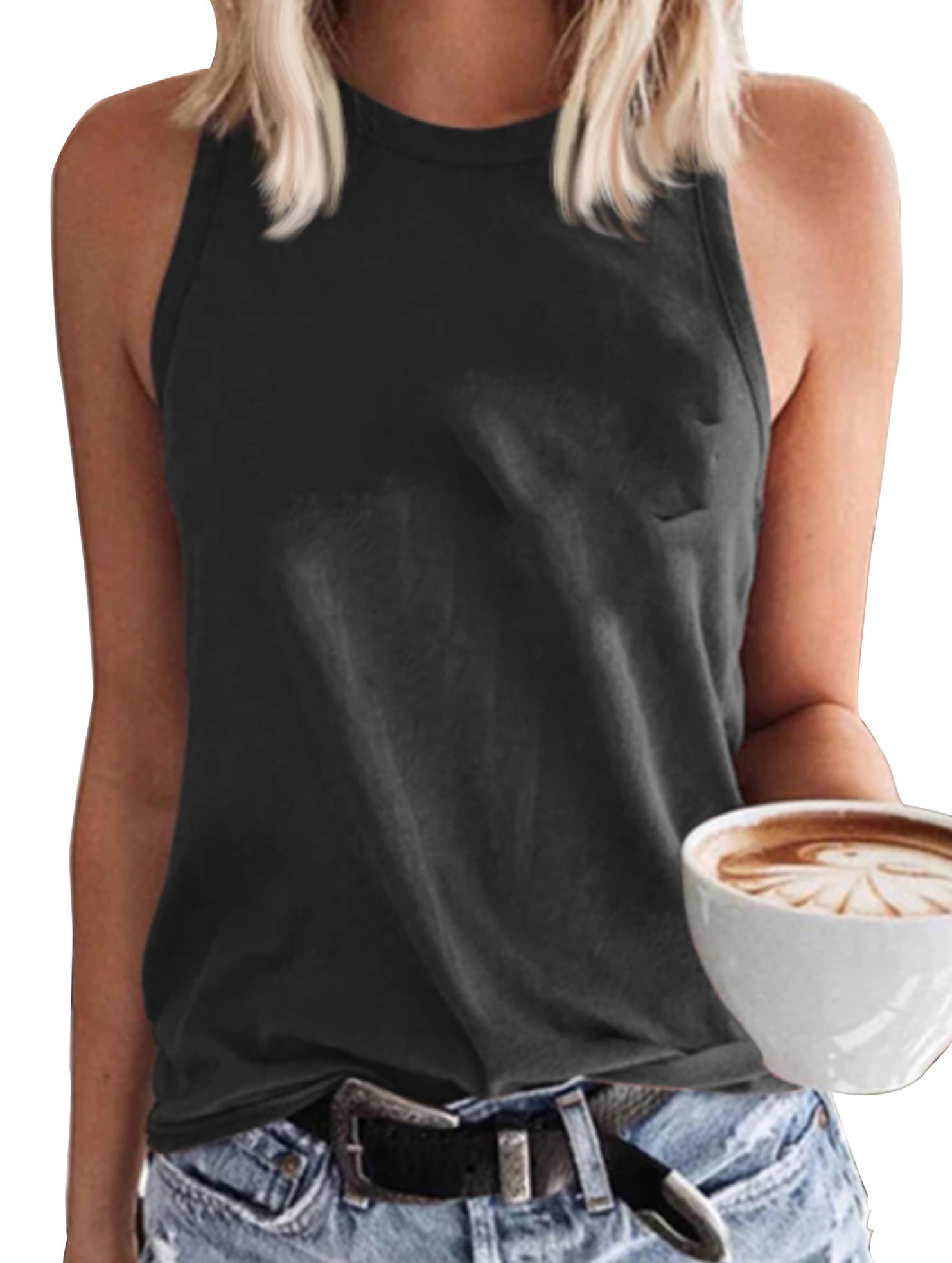 Plus Size Loose Tank Tee