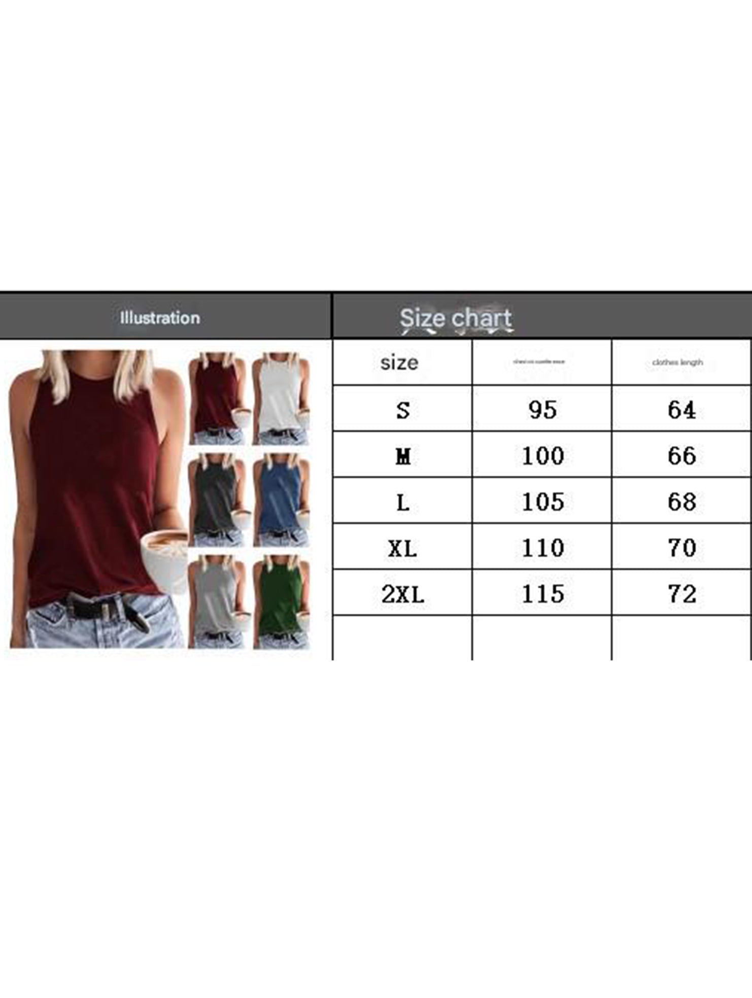 Plus Size Loose Tank Tee