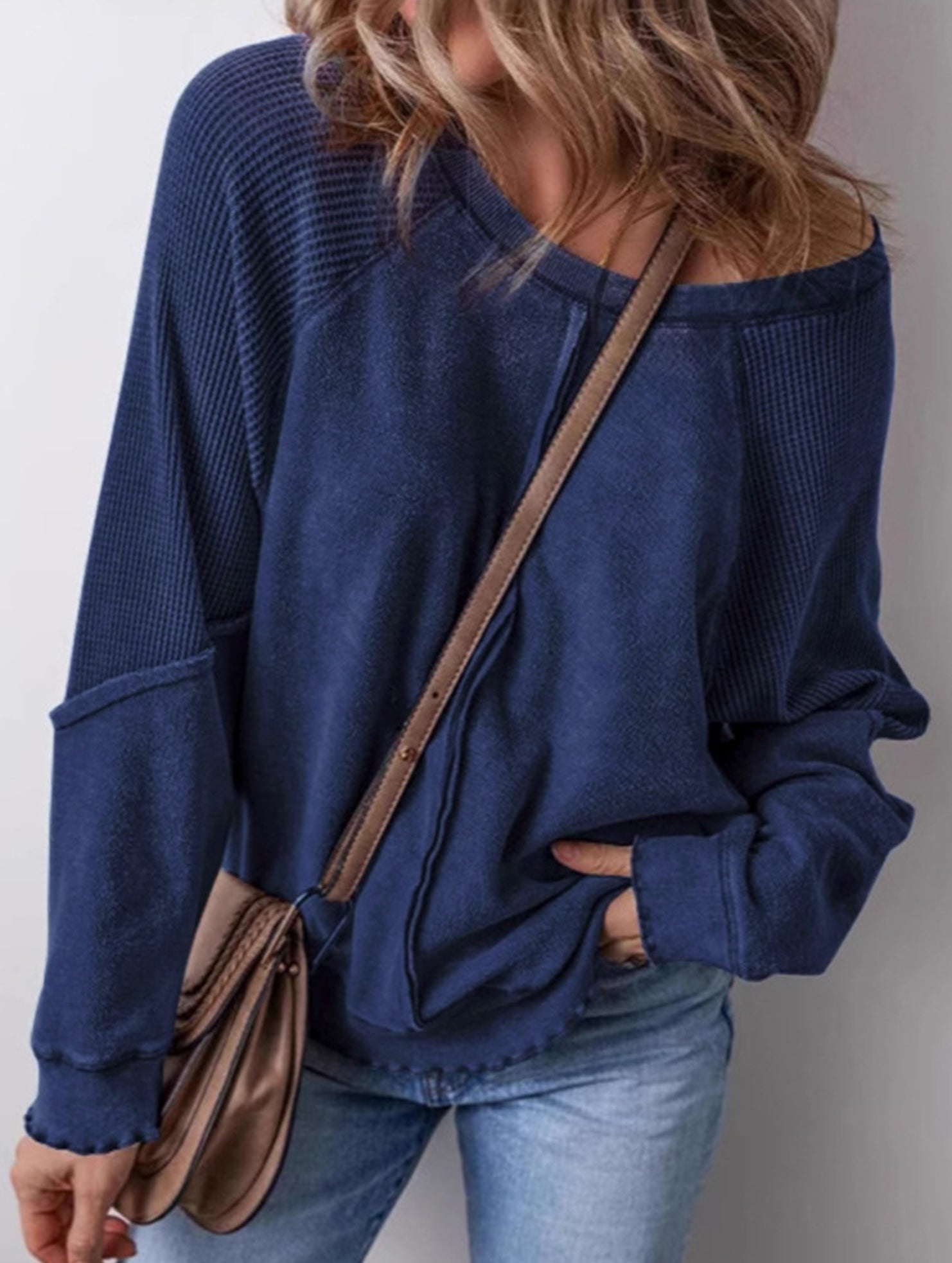 Casual patchwork loose women's sweatshirt_CWTTL01116