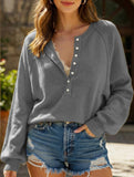 Casual button-down knit pullover sweater_CWTTL01117
