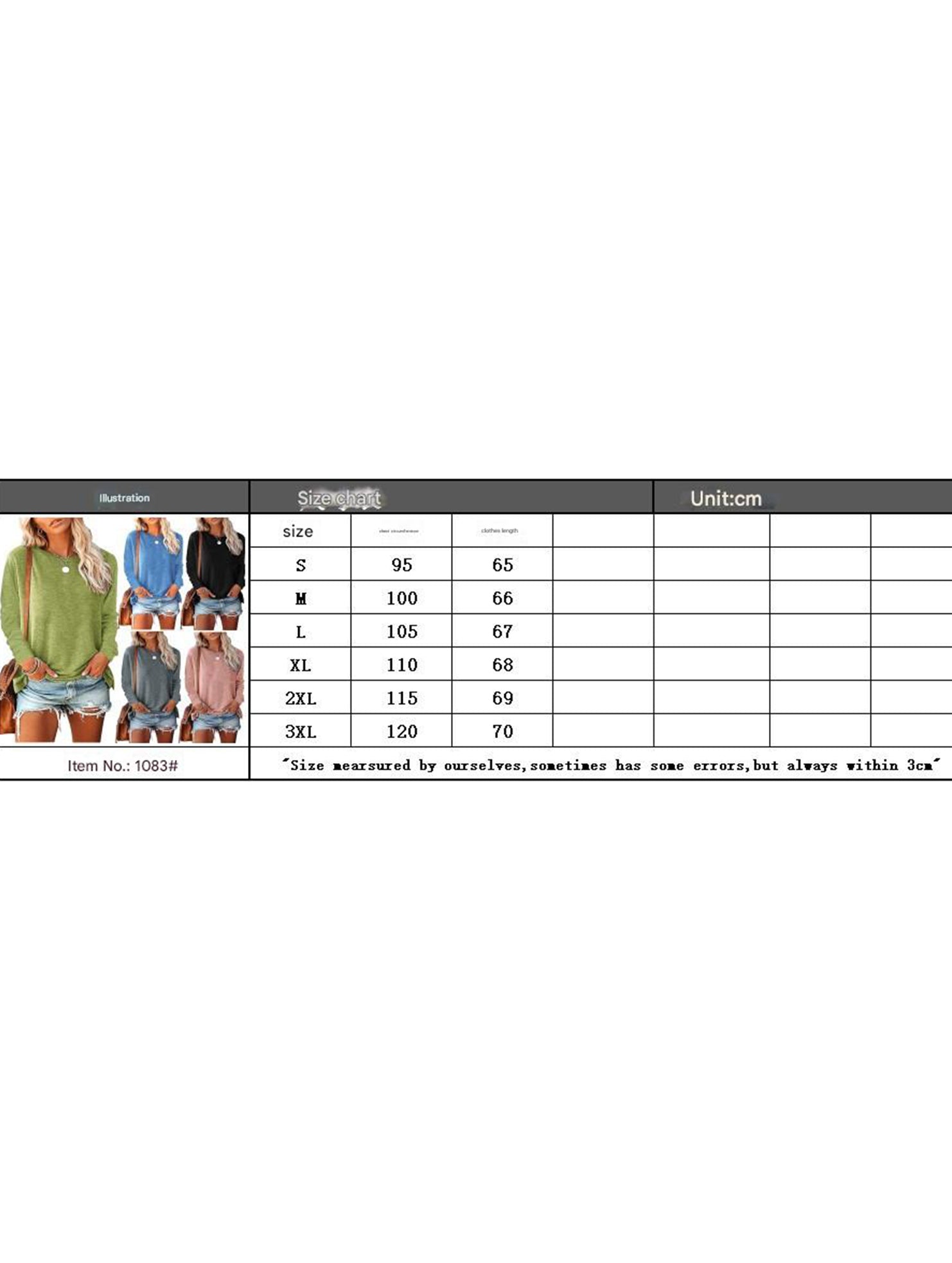 Solid Crew Neck Loose Long Sleeve T Shirt_CWTTL01153